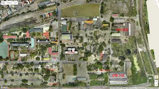 新營糖廠正射影像(圖片來源：中研院GIS系統)