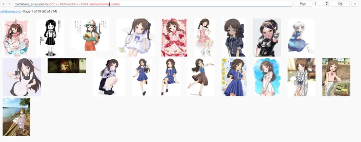 使用 imgbrd-grabber 搜尋的結果