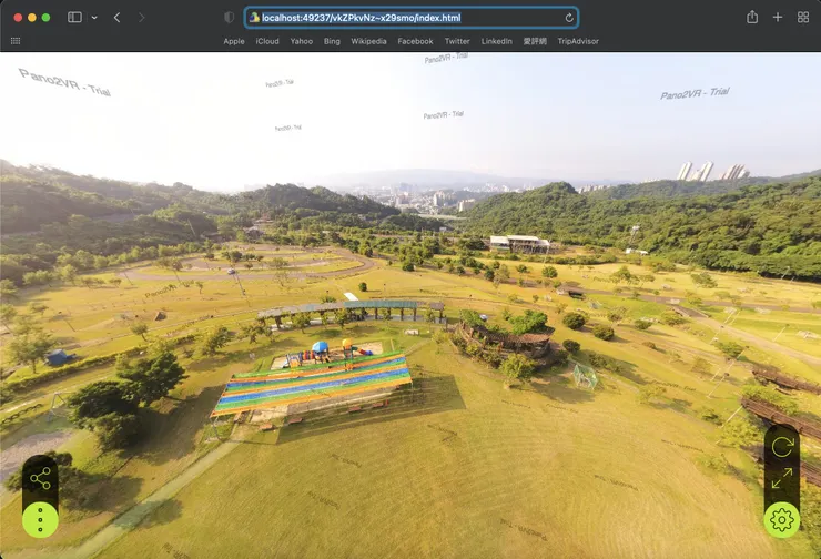 輸出網頁環景導覽圖 試用版天空會出現很多Pano2VR