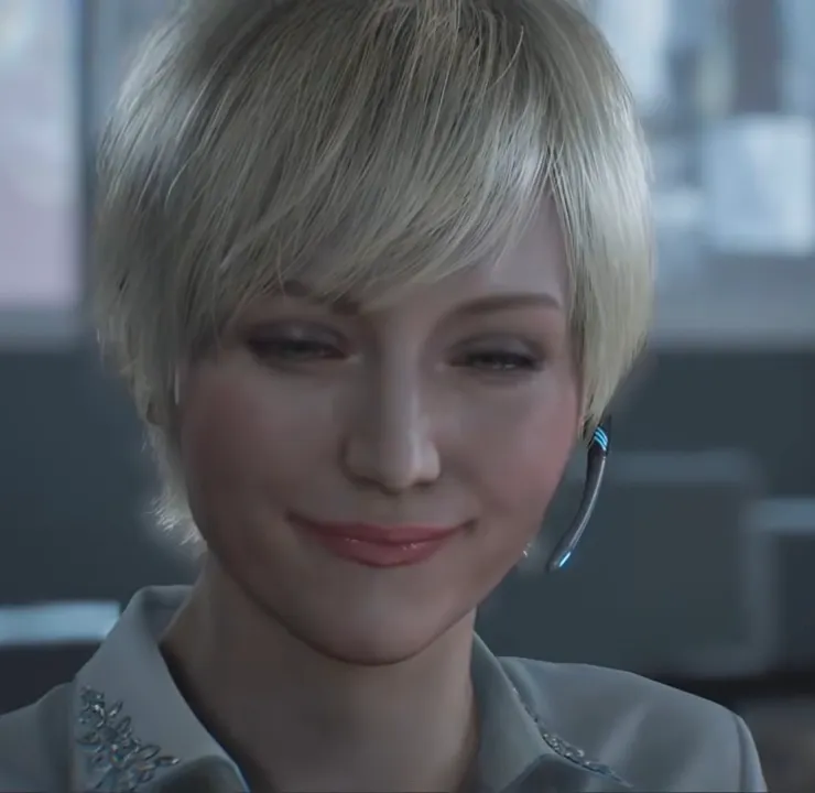 節錄至《惡靈古堡:安魂曲》過場動畫。這雪莉的姨母笑真有點迷人呀😂