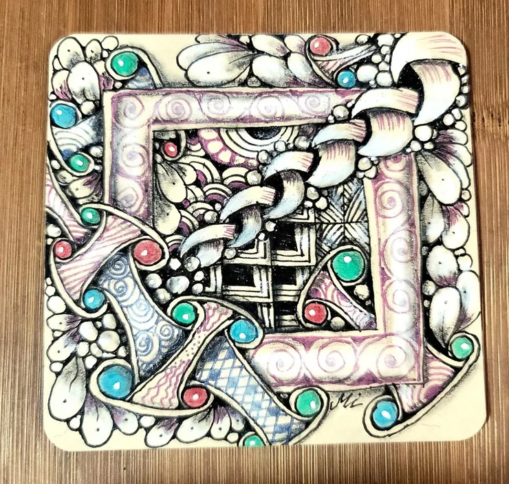 焙茶色方磚-2