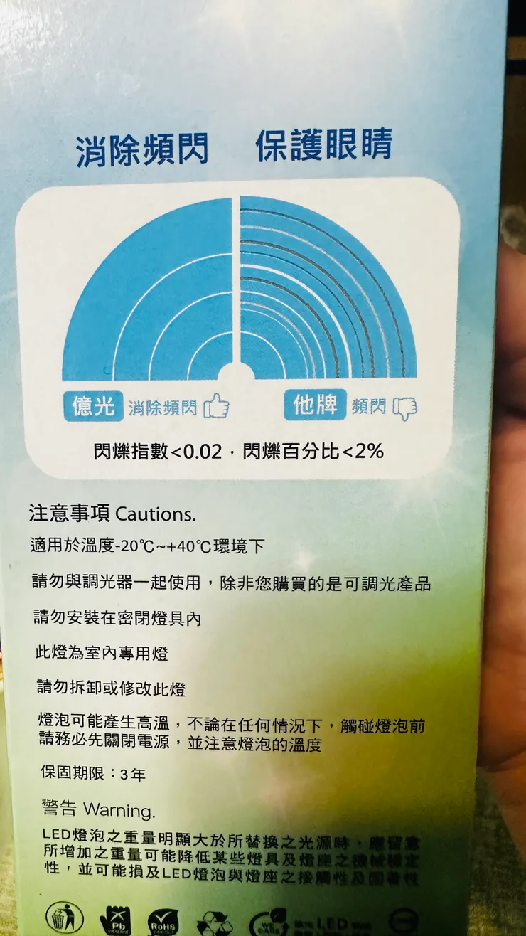 億光-低頻閃LED燈泡