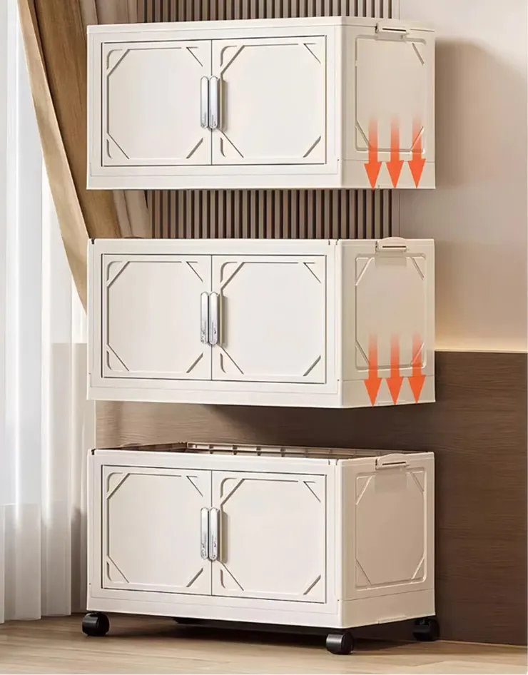 自由疊加｜折疊式收納箱