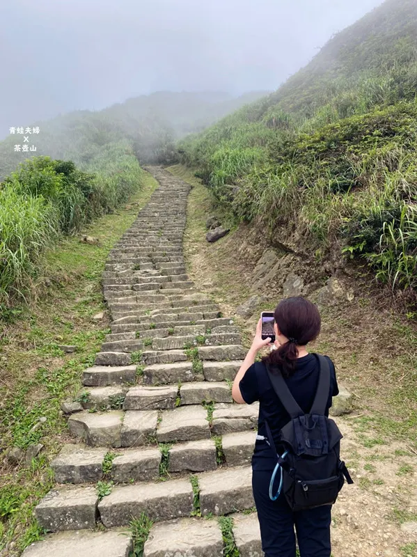 ▲休息完繼續前進，又是無止盡的階梯(老頭拍攝的青蛙)