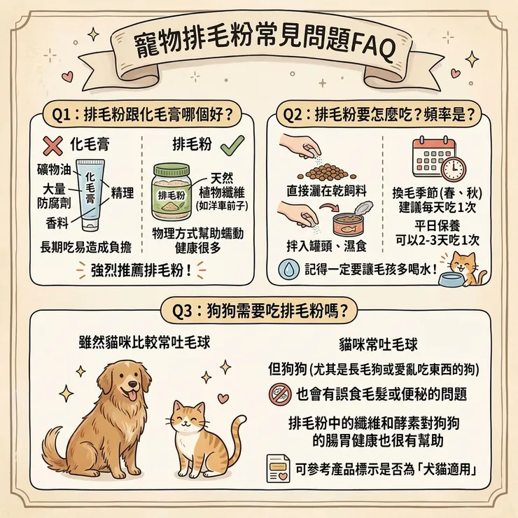 寵物排毛粉常見問題FAQ