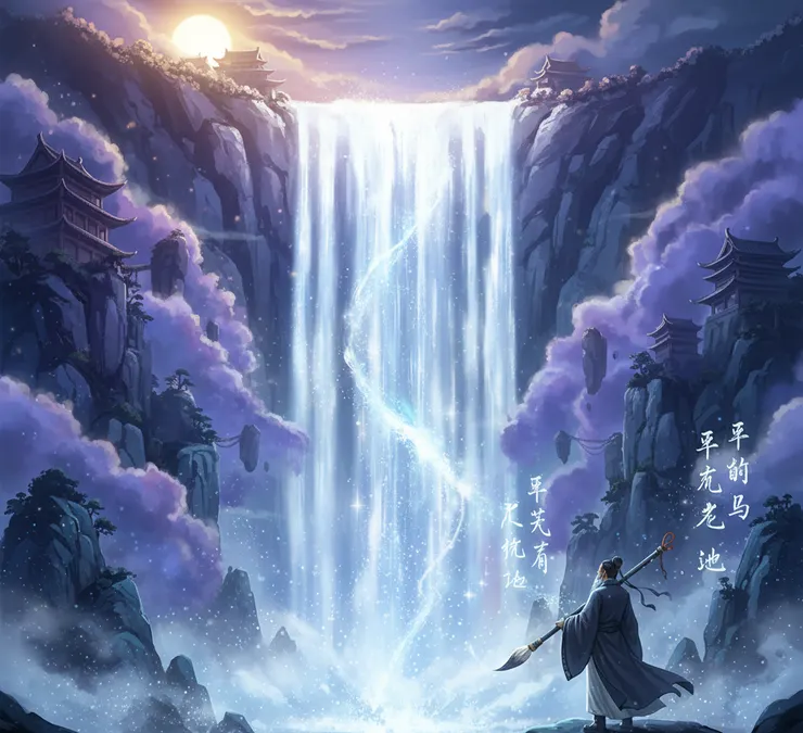 飛流直下三千尺,疑是銀河落九天。