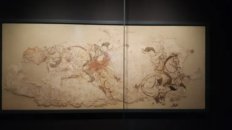 圖11 <<馬球圖>> 唐 出土於2004年 陝西省富平縣北呂村唐嗣虢王李邕墓。/攝影©XIAN-YI 2023