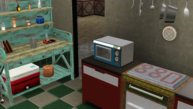 藍色的微波爐這世間可能也沒有,只有我這個家才有!