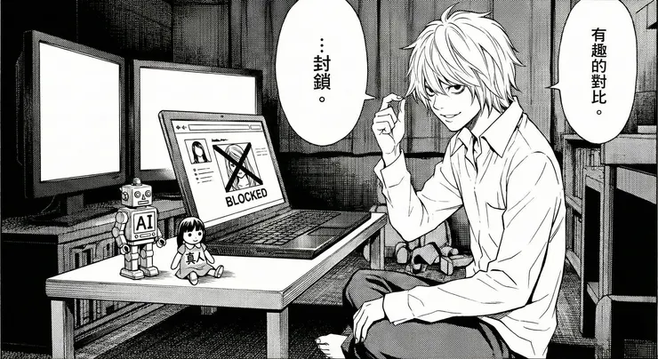 圖片風格：死亡筆記本尼亞