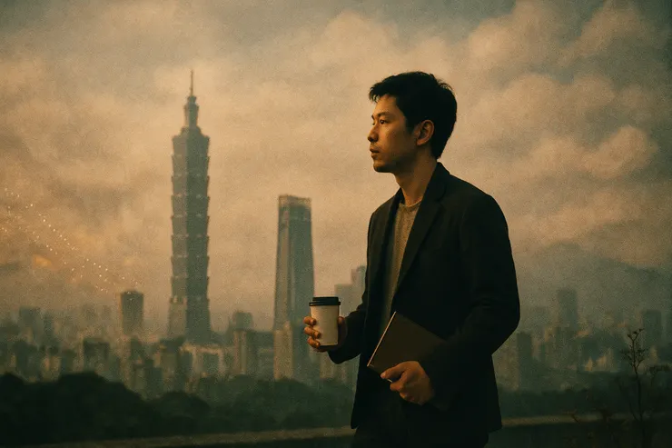 靜謐領導者漫步在天際中，沉思，回應著這個世界....