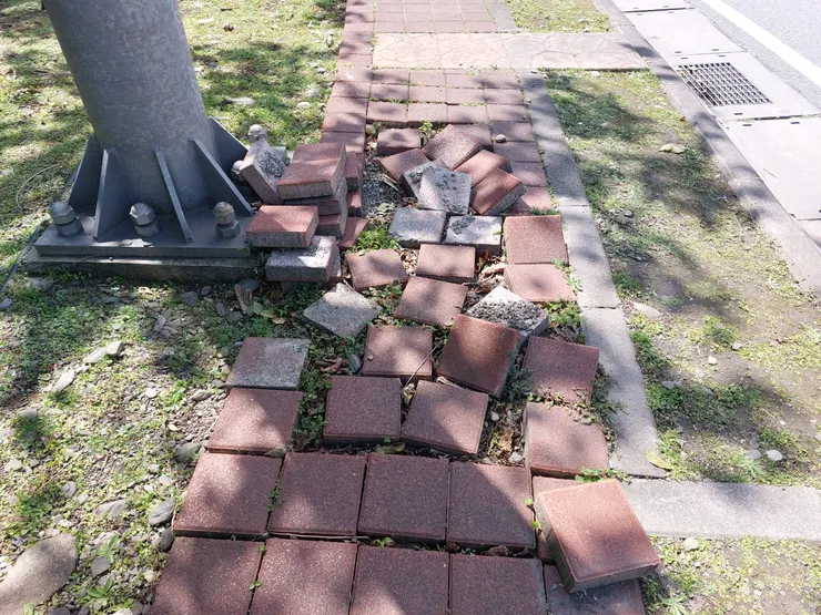 沒鋪好的人行道地磚 / 資料來源:林鴻鈞@並木居