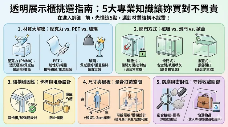 透明展示櫃挑選指南