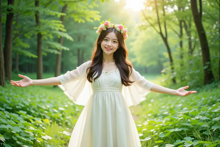 Open arms and embrace the camera,張開雙臂擁抱相機