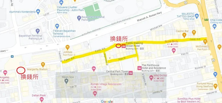 換錢所小地圖