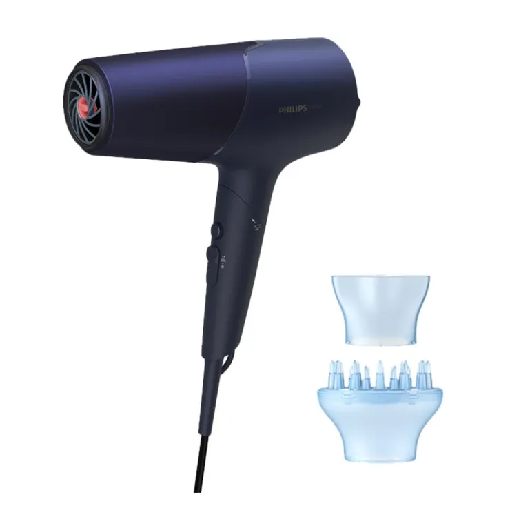 Philips飛利浦 沙龍級護髮負離子吹風機 (霧藍黑) BHD518