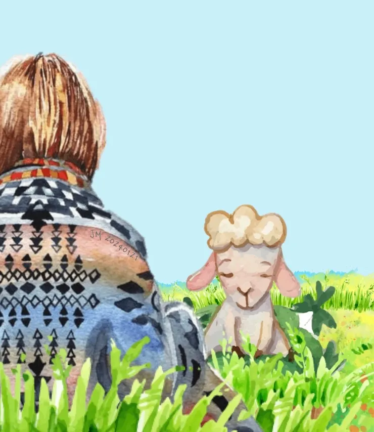 小羊畫面的示意圖。(以Mori手帳製作)