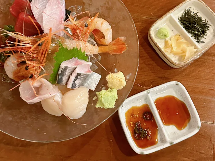 干貝及牡丹蝦刺身