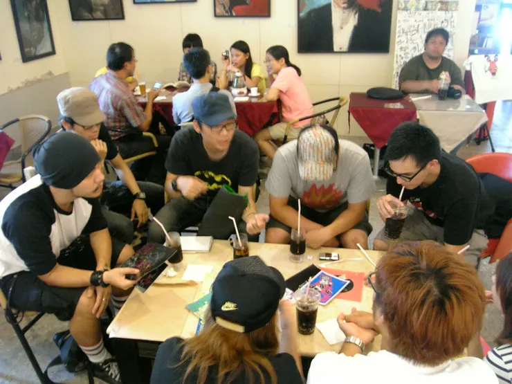 第一次和當年都很年輕的大師們一起打屁開會中