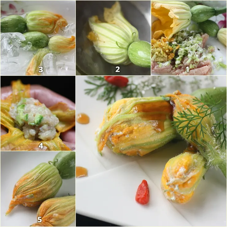 南瓜花鑲作法簡圖