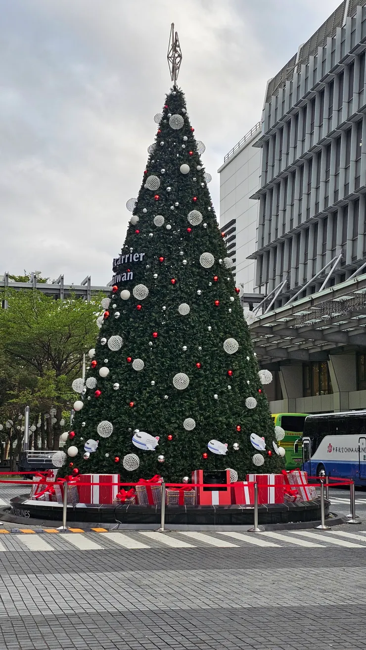 這是位在華航園區的華航聖誕樹!