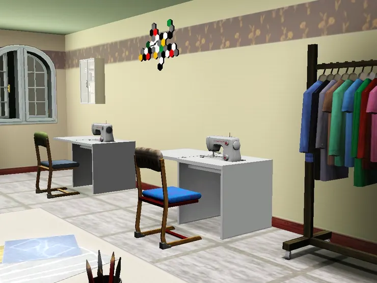 做衣服當然要有縫紉機。(我家也有一台很舊的，用起來很吵！)