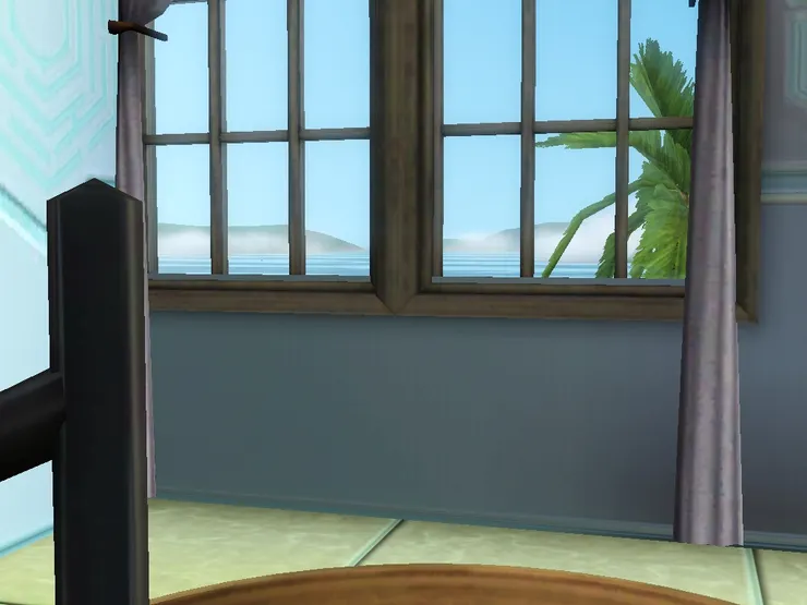 二樓能看得見遠方的景物。