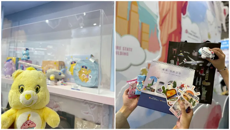 Care Bears熊熊專區超夢幻，還有精緻的小物讓現場民眾索取。圖/葉佳欣拍攝、後製