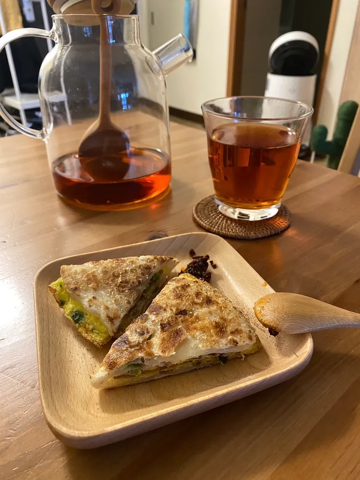 從土地公廟回來後的午茶