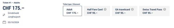 從Grindewald出發的票價