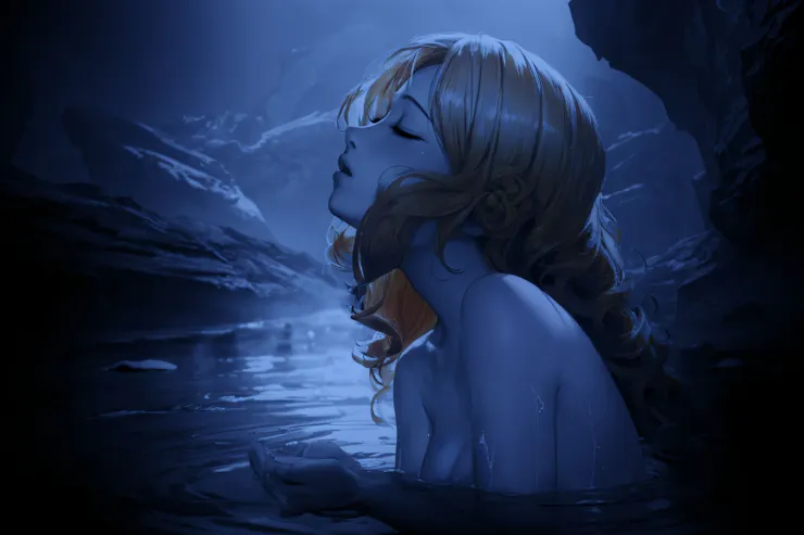 調整成蒼藍的色調