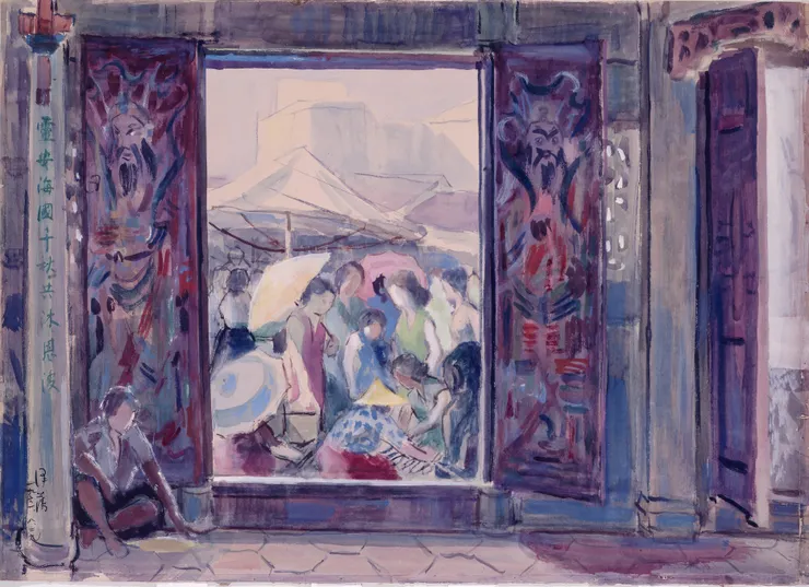 李澤藩《廟門》1961