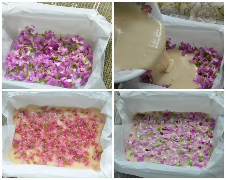 紫花酢漿草花糕作法