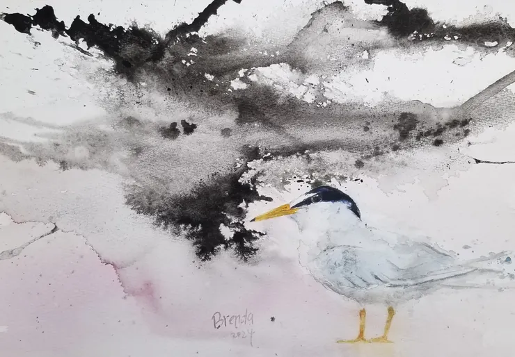 第一次畫覺得不好看,於是再畫多一次