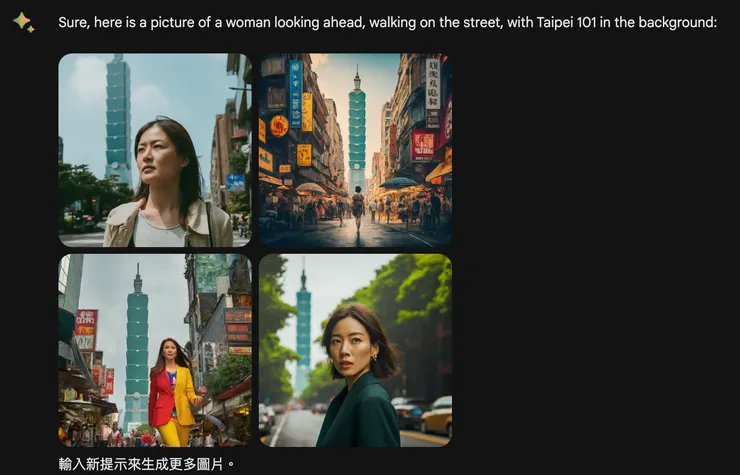 點擊「生成更多內容」生成更多圖像