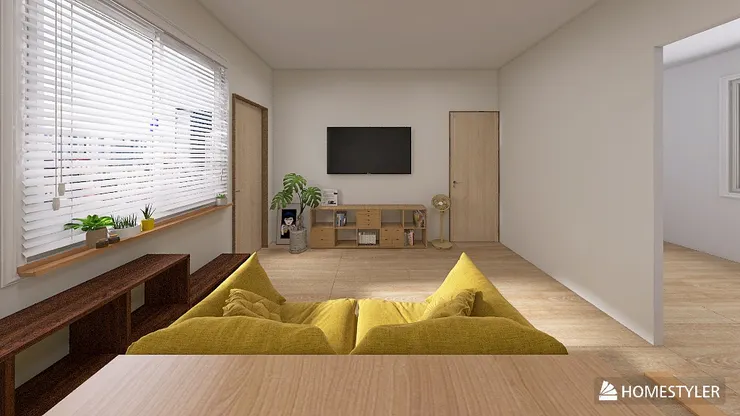 渲染1K 白天的效果↑(因用魚眼拉遠鏡頭,所以會稍微變形)