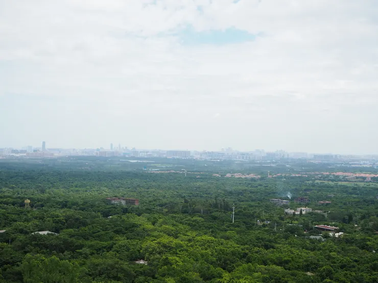 遠眺海口市區。