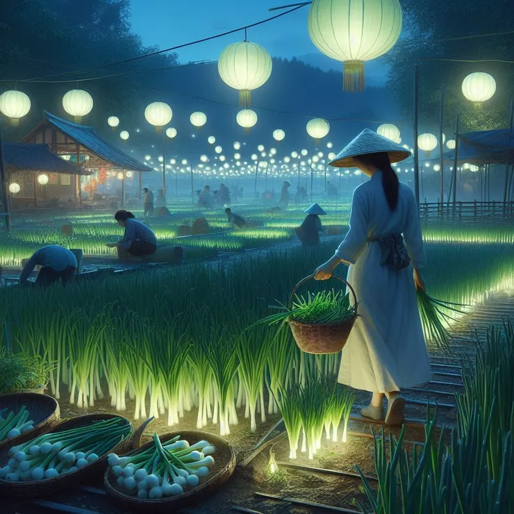 偷挽蔥，嫁好翁，圖／Bing Image Creat