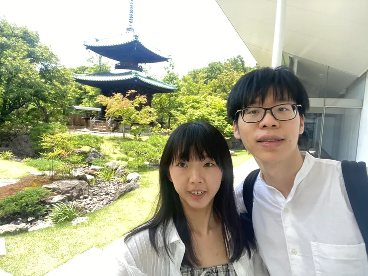 藤田家私人宅邸花園拍照