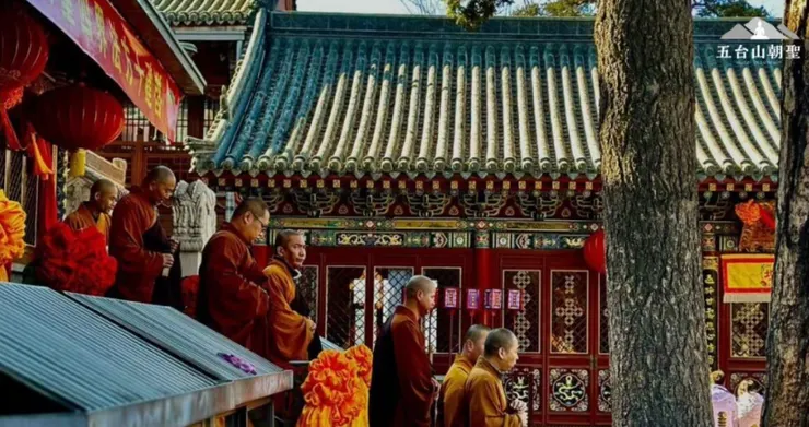 五台山僧侶修行儀式。