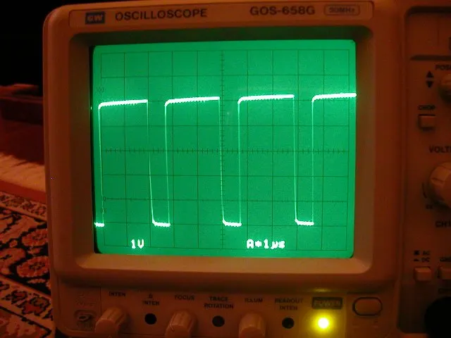 Reclocked 後，示波器探針低頻寬檔位時 WCKO 波形