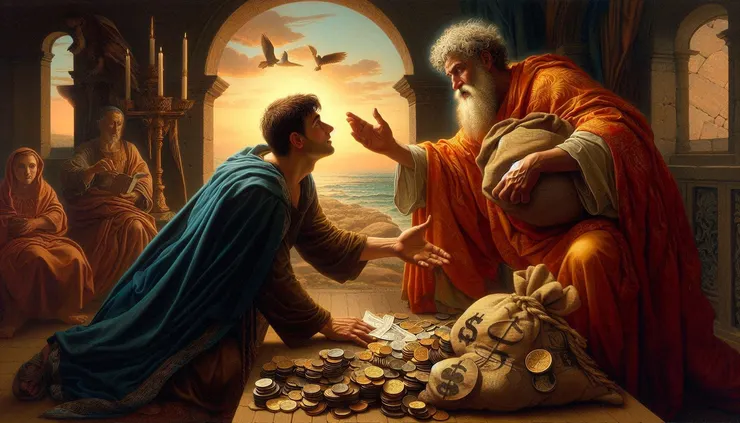 術士西門試圖賄賂彼得