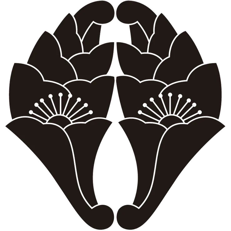 大友氏家紋:花杏葉