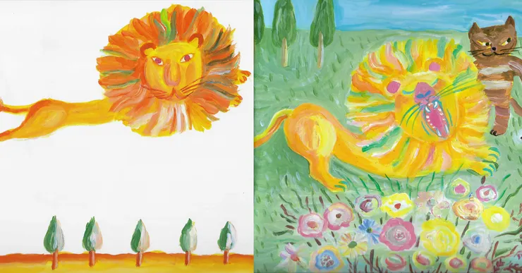 圖片來源：《飛天獅子》｜文：佐野洋子   圖：佐野洋子   步步；2018 