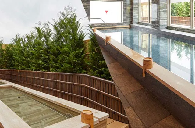 從高山北部運來的溫泉喔。