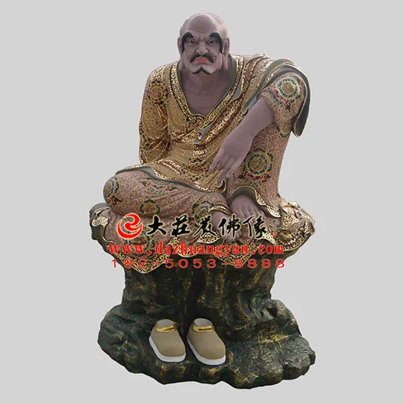 羅怙羅尊者‌彩繪佛像