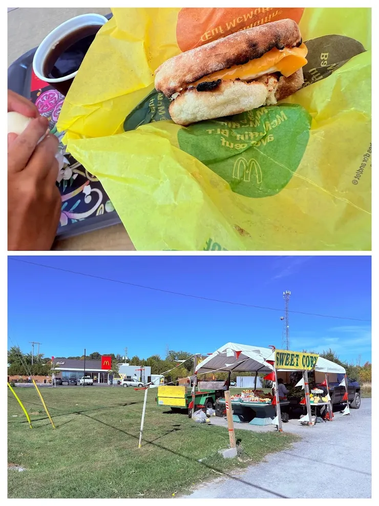 團員去吃團餐，我們去吃麥當勞。