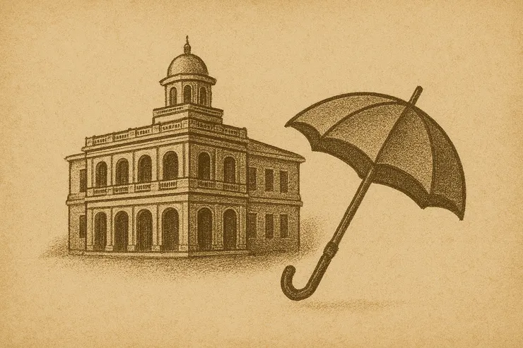 印度→殖民地洋樓與階層化身影。〈此插圖由AI協助生成。〉