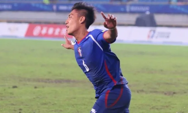 中華男足陳威全的頭球逆轉勝關島