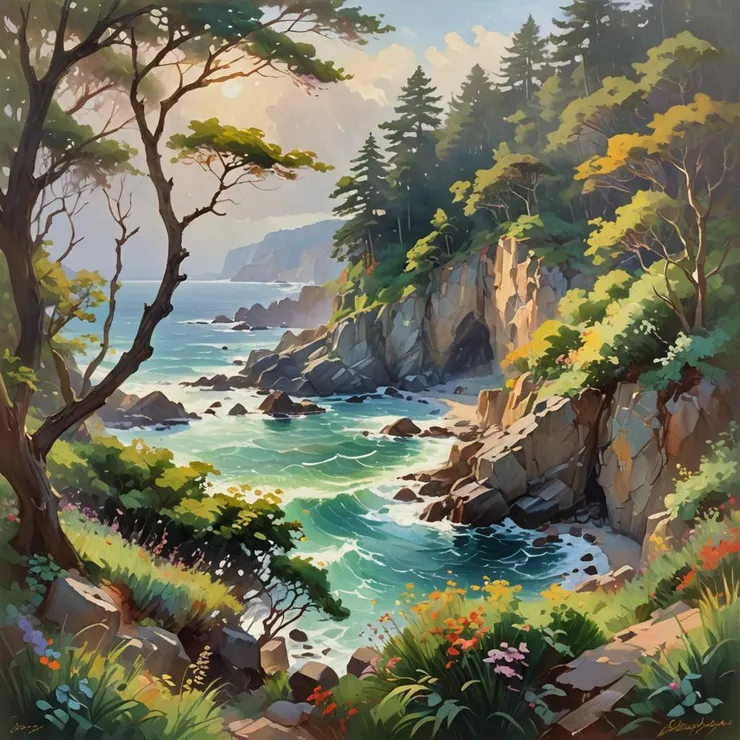 Style : Oil painting 