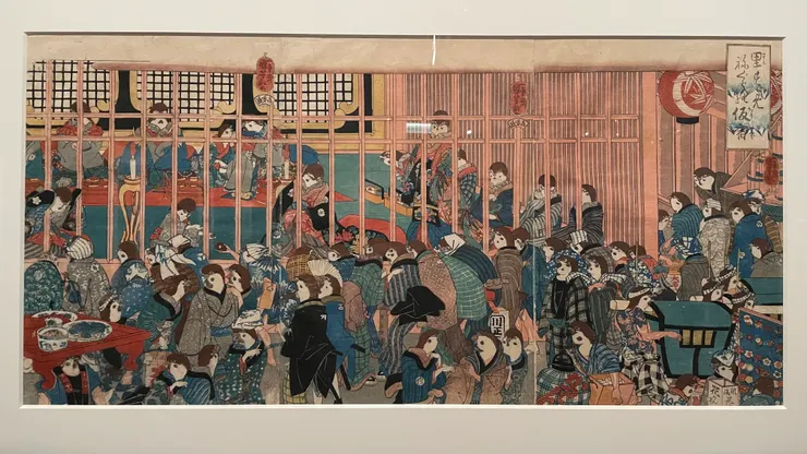 歌川國芳《里雀巢之暫居所》（1846）拍攝於創價美術館《從江戶到近代─東京富士美術館浮世繪典藏展》